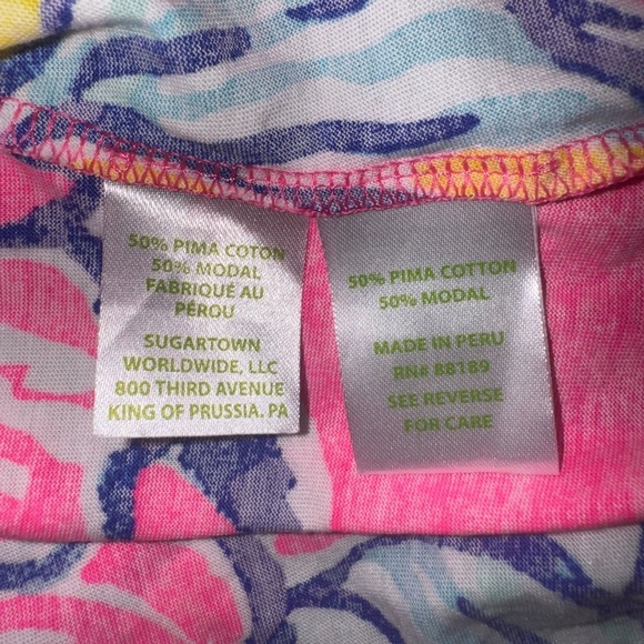 LILLY PULITZER Rilo Tube Top Ruffle Swept By The Tides. Size XS EUC - Picture 3 of 10